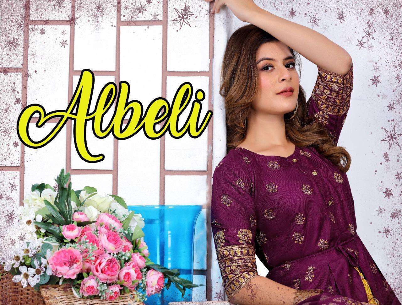 GOLDEN ALBELI HEAVY RAYON FOIL PRINT KURTI CATALOG WHOLESALER BEST RATE