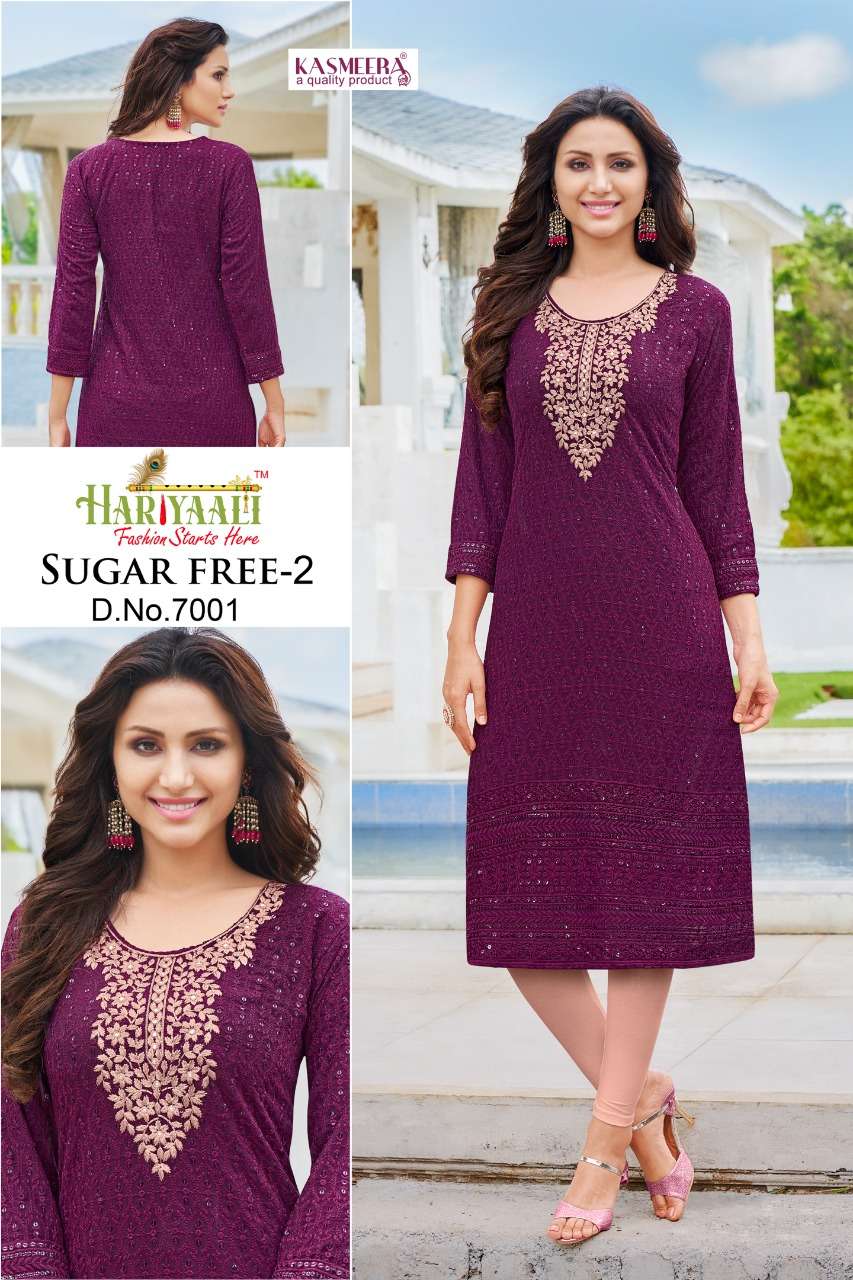 hariyaali sugar free 2 rayon fancy kurti at krishna creation