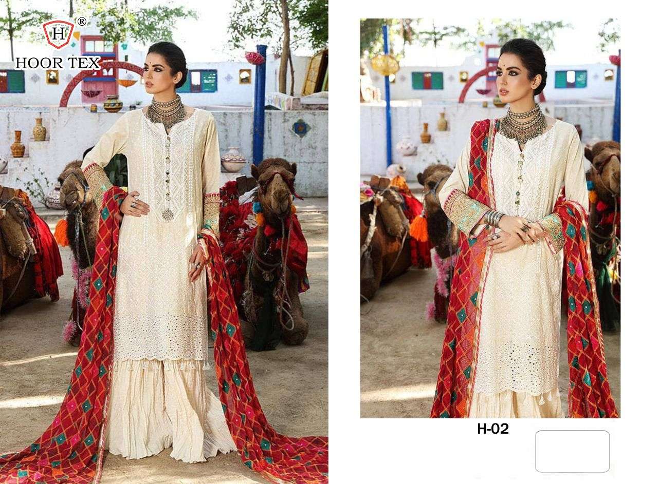 hoor tex cotton h-02 design pakistani dresses wholesaler