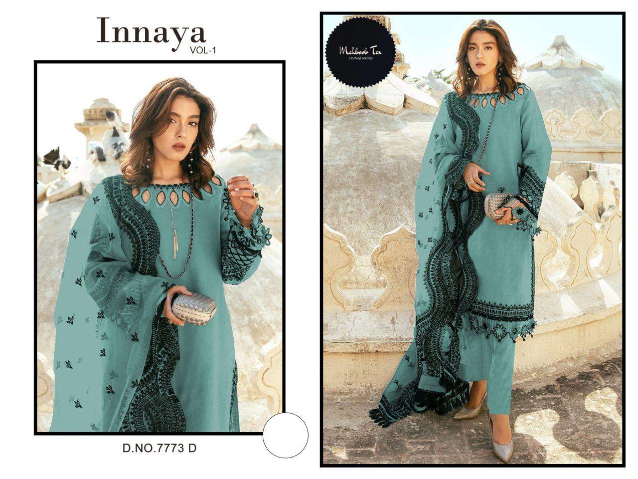 inaaya vol 1 by mehboob tex georgette elegant pakistani readymade dresses
