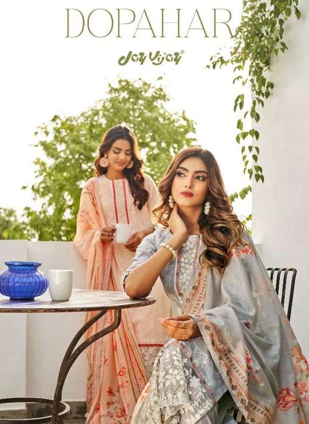 jay vijay dopahar 7041-7049 series cotton beautiful dress for women 