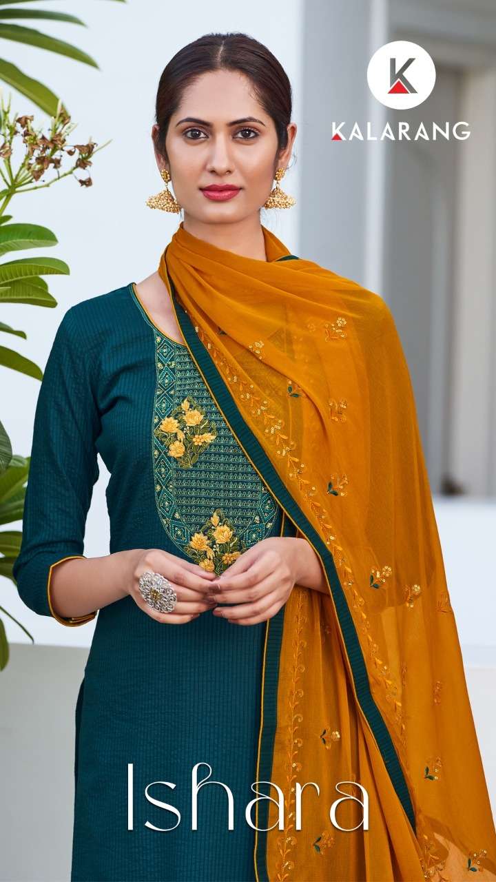 kalarang ishara fancy ladies suits 4pc catalog 