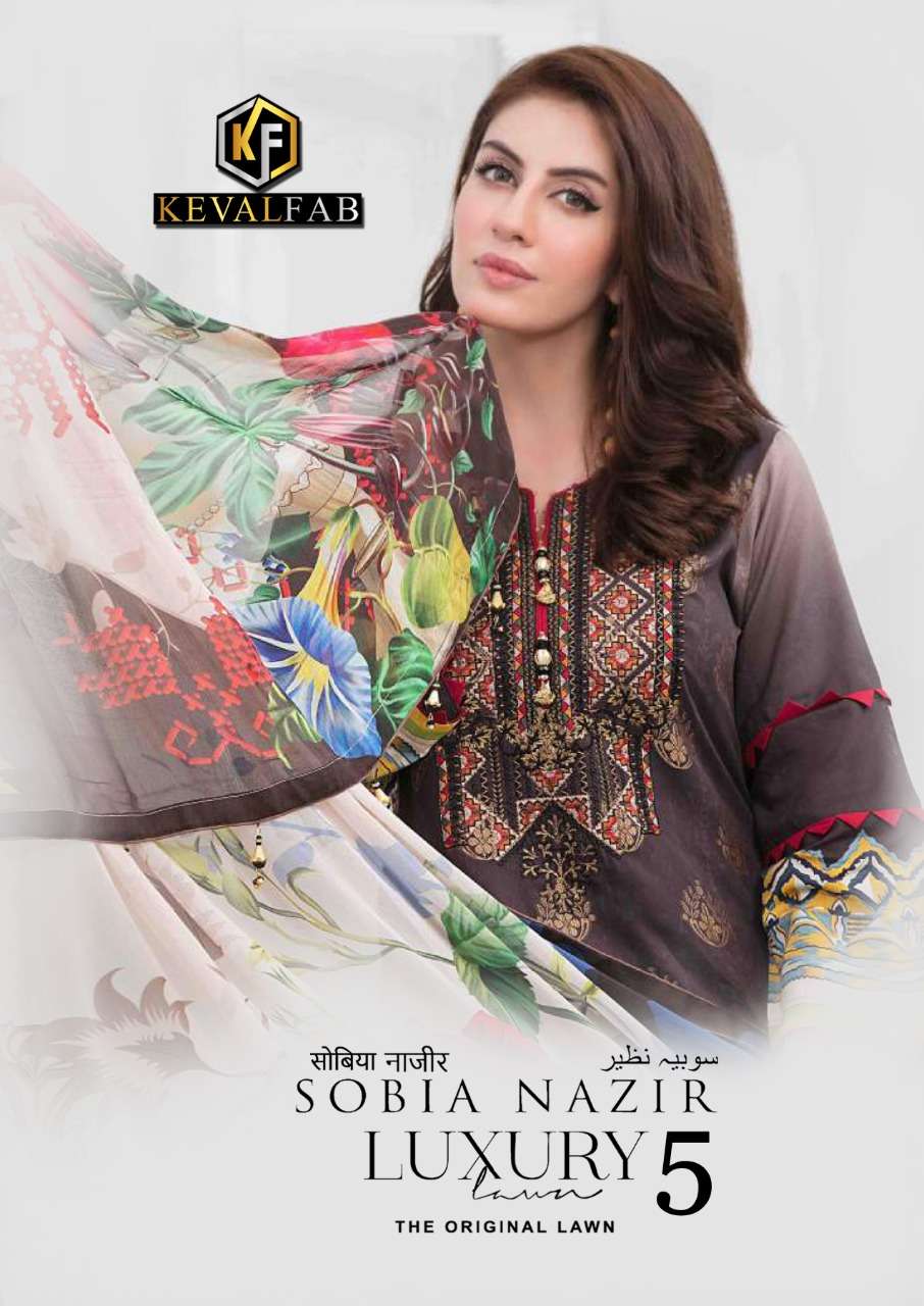 keval fab sobia nazir vol 5 karachi print cotton suits 
