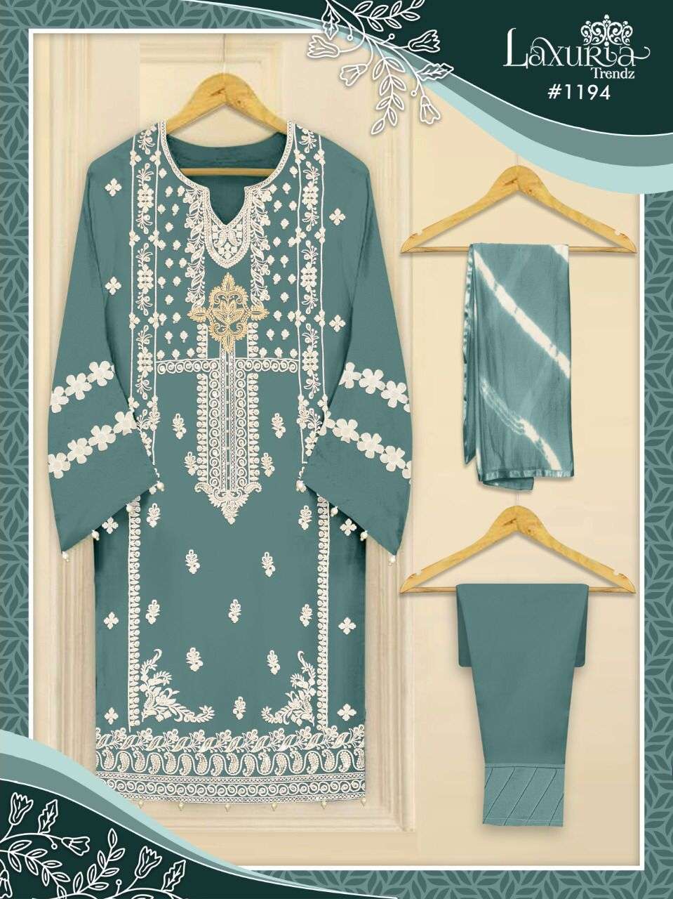 laxuria 1194 exclusive readymade pakistani dresses supplier