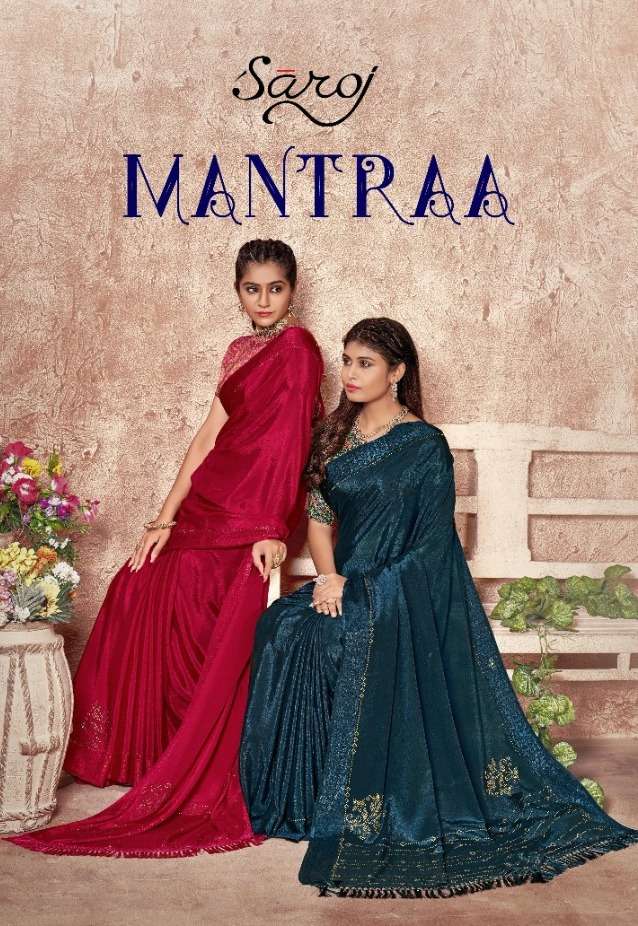 mantraa by saroj soft crape silk ethnic wear saree exporter