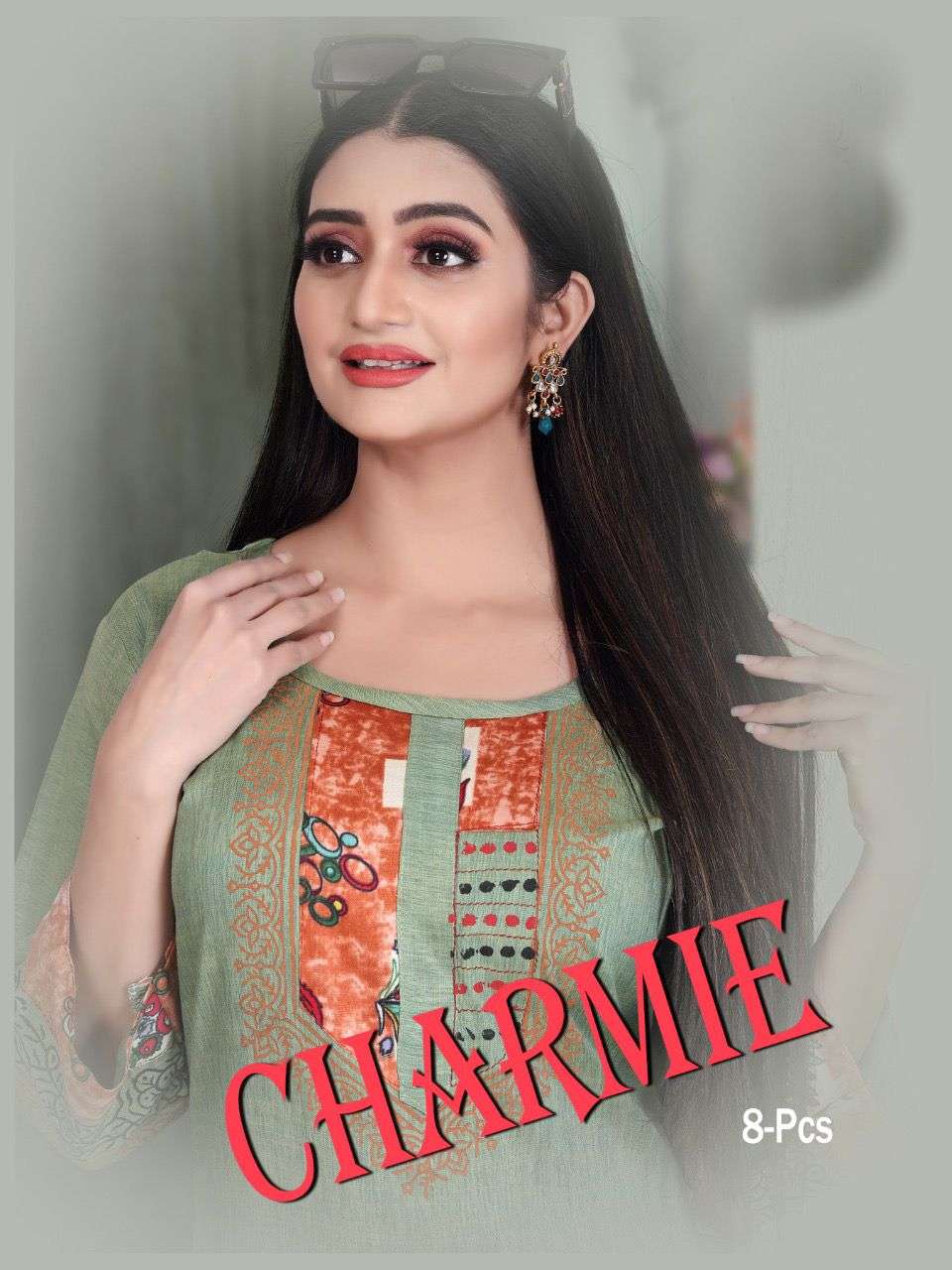 New Charmie Heavy Rayon Liquid Block Work with Print Patch Work Concept KURTI CATALOG WHOLESALER BEST RATE