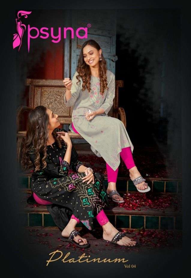psyna platinum vol 4 fancy rayon kurti