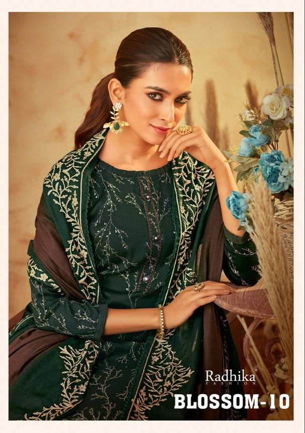 radhika blossom vol 10 cotton fancy dresses online supplier