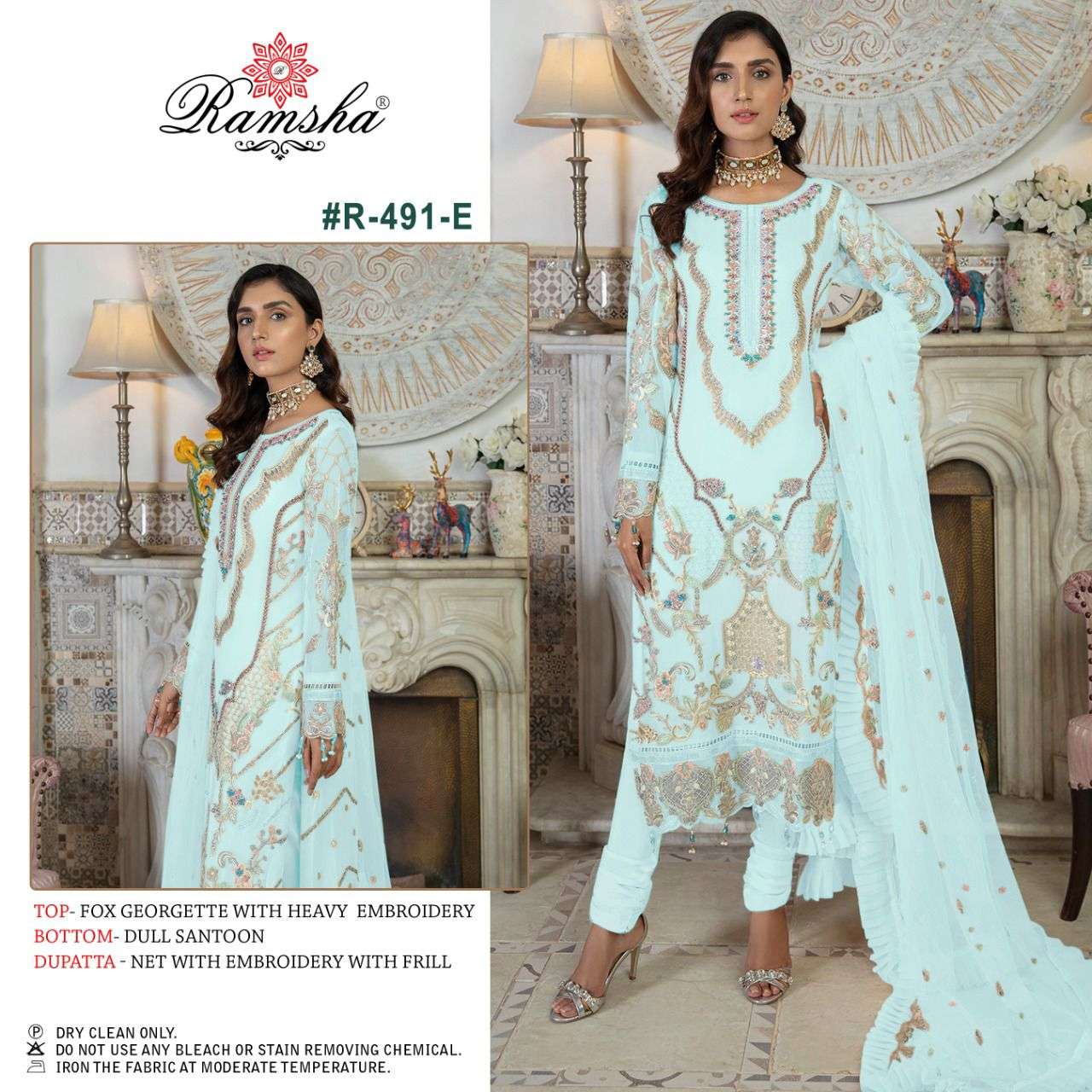 ramsha 491 nx pakistani embroidery dresses 