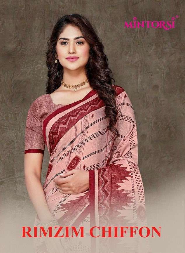 rimzim chiffon by mintorsi printed daily wear sarees
