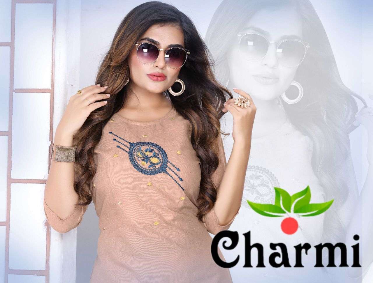 Riyaa Charmi 14 Kg Self Ambosse Cotton Rayon Straight Cut Kurtis CATALOG WHOLESALER BEST RATE