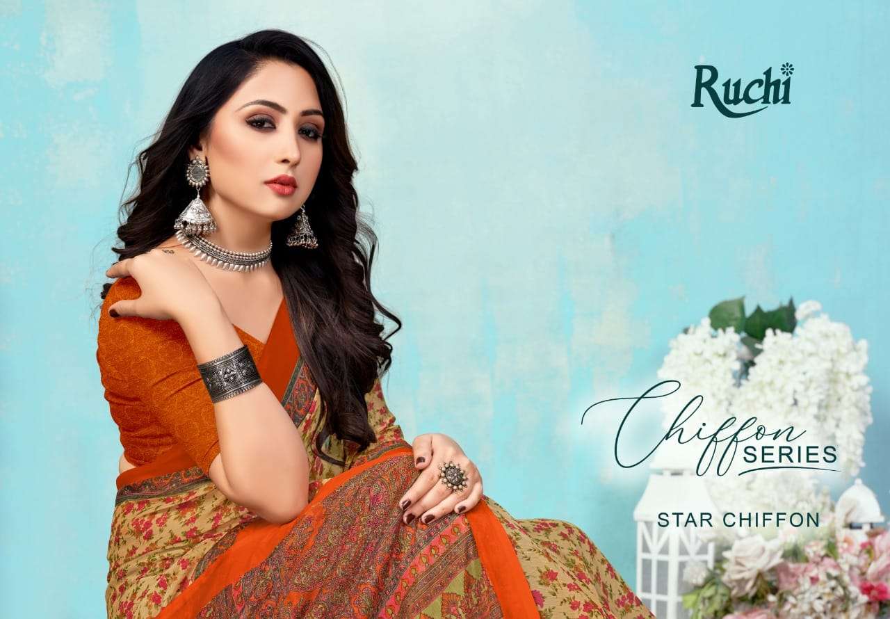 ruchi star chiffon vol 78 printed daily wear chiffon sarees