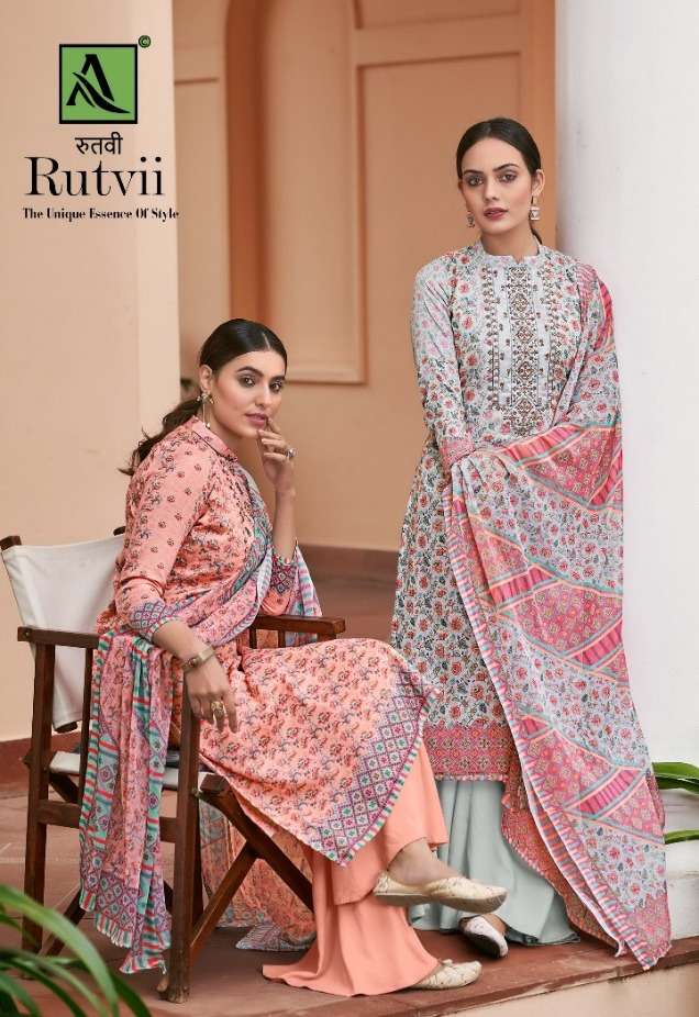 rutvii by alok suit pure jam designer salwar kameez