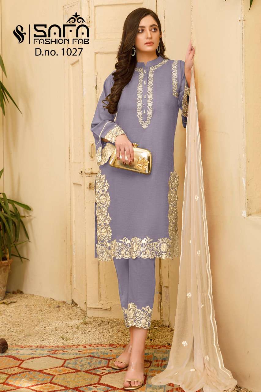 safa fashion 1027 elegant look eid special pakistani readymade 3 piece collection