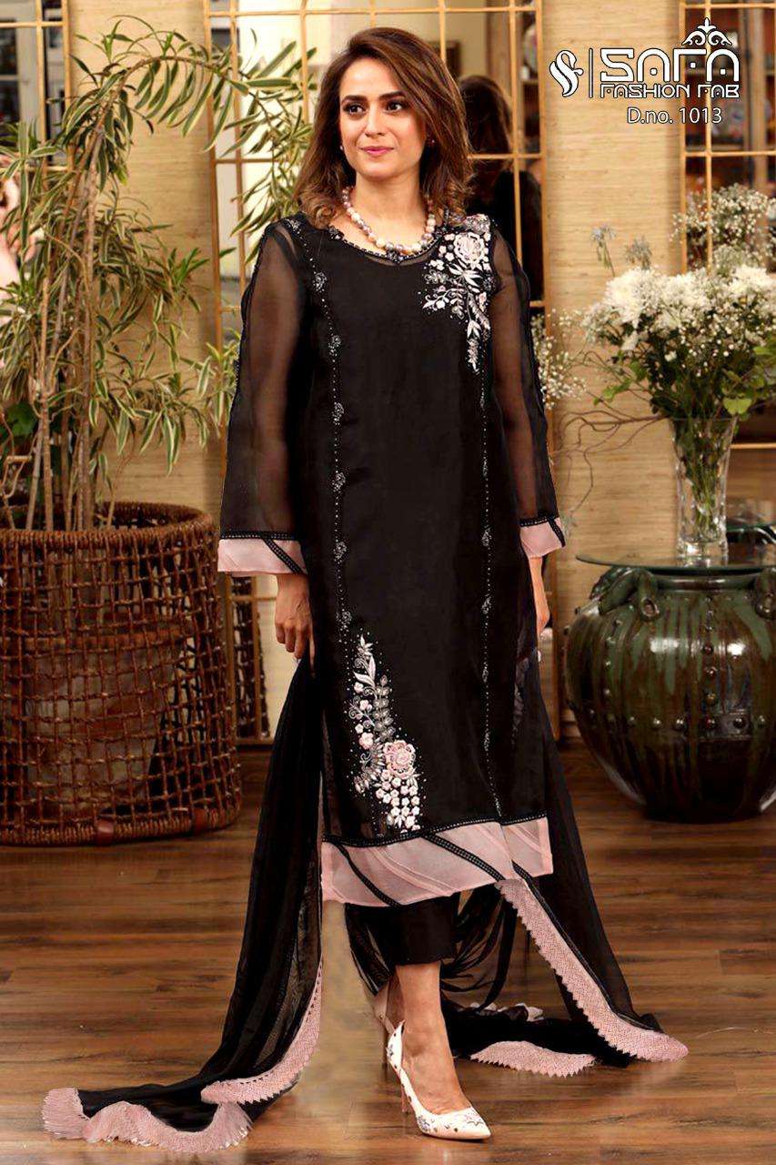 safa fashion fab 1013 heavy georgette pakistani readymade suit collection