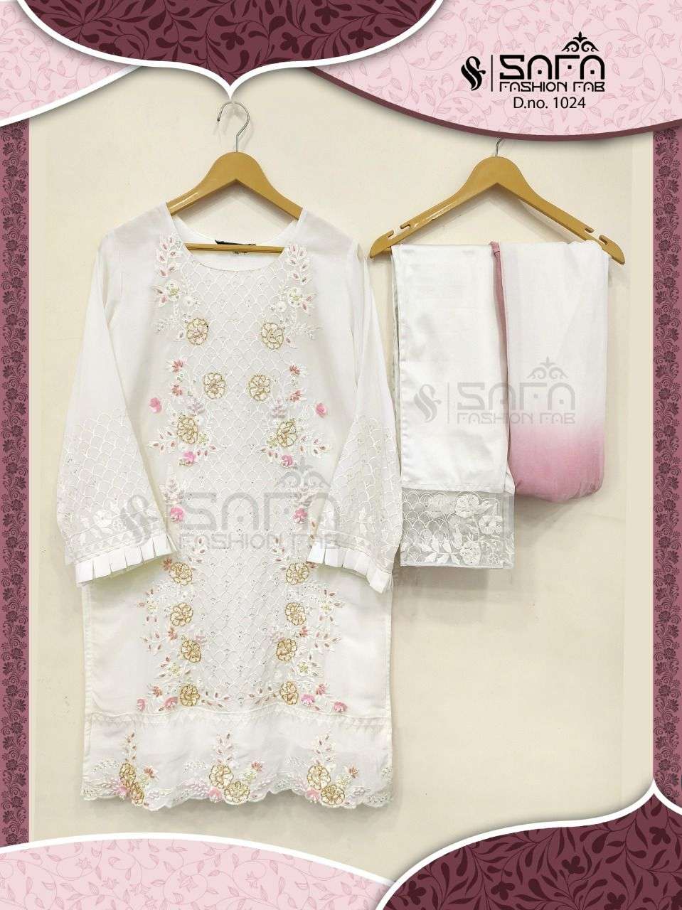 safa fashion fab d no 1024 georgette pakistani readymade suits exporter