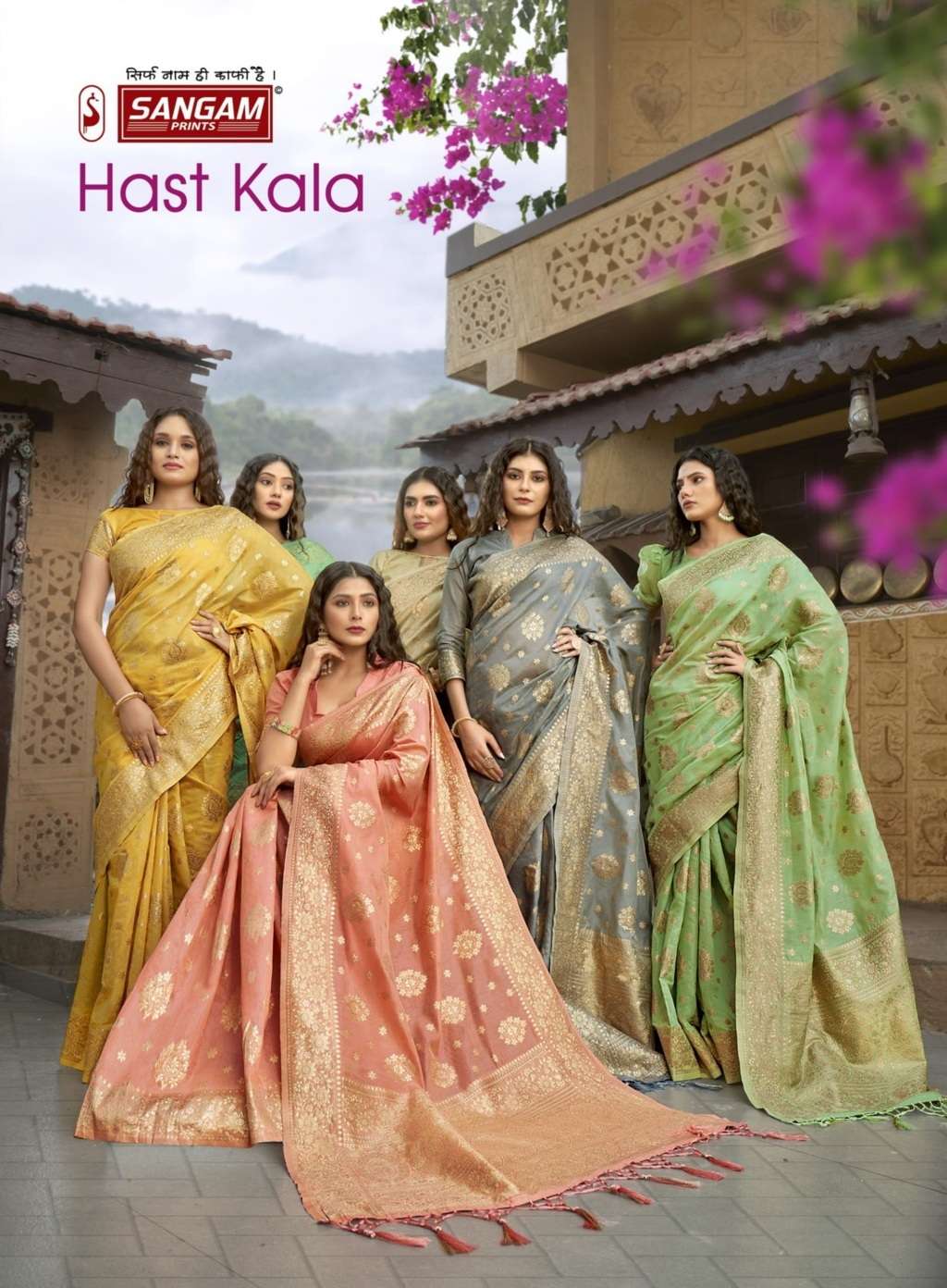 sangam prints hastkala cotton designer saris wholesaler