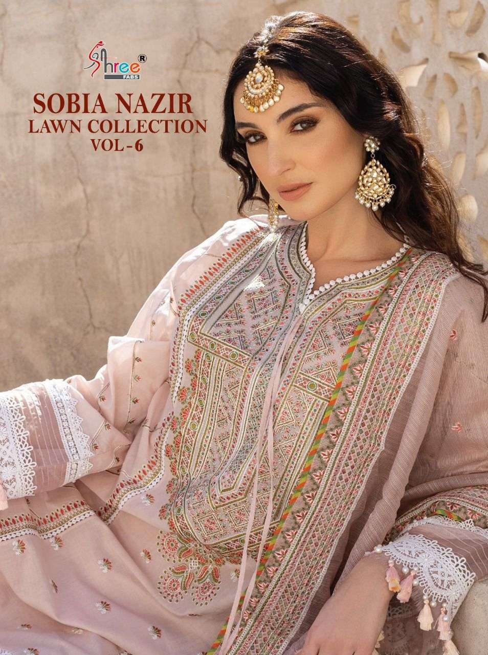 shree fabs sobia nazir lawn vol 6 cotton pakistani fancy suits