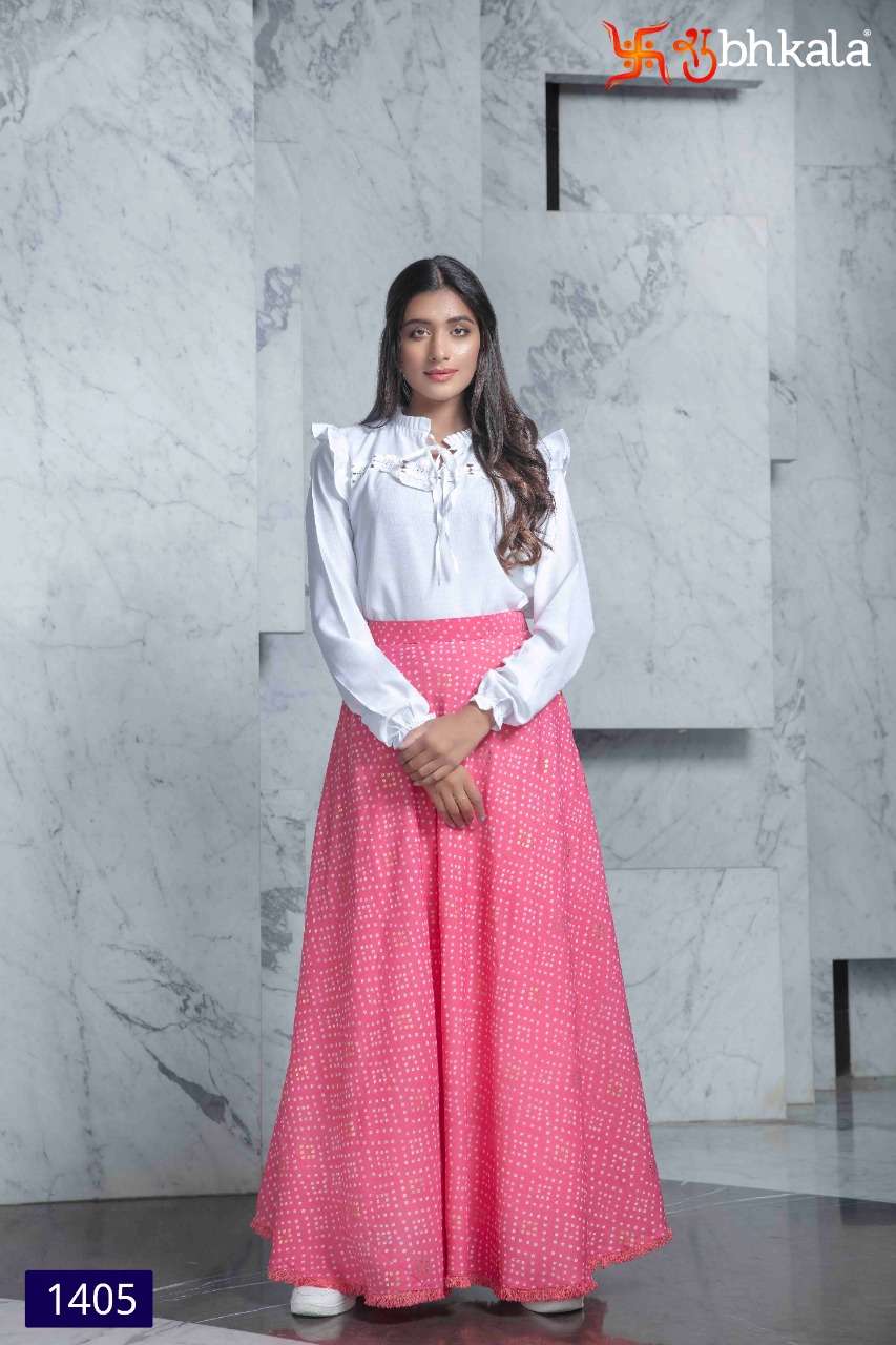 shubhkala frill & flare vol 1 designer crop top collection 