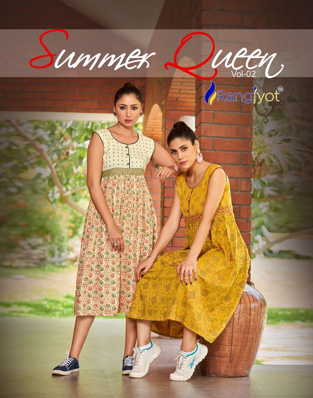 summer queen vol 2 by rangjyot cotton fancy kurti collection