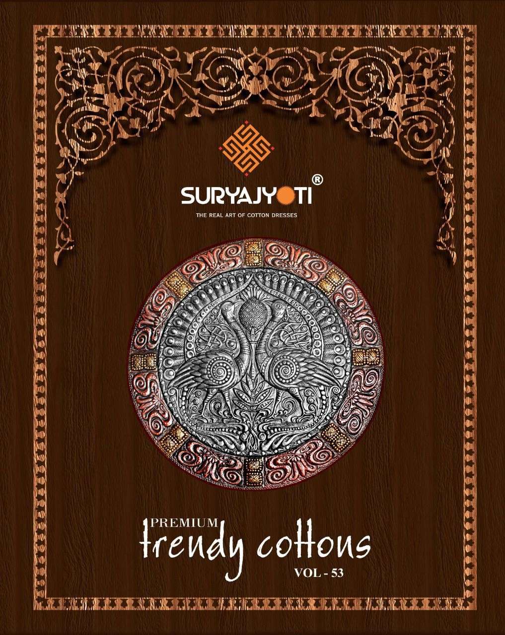 suryajyoti trendy cotton vol 53 cotton printed suits wholesale 
