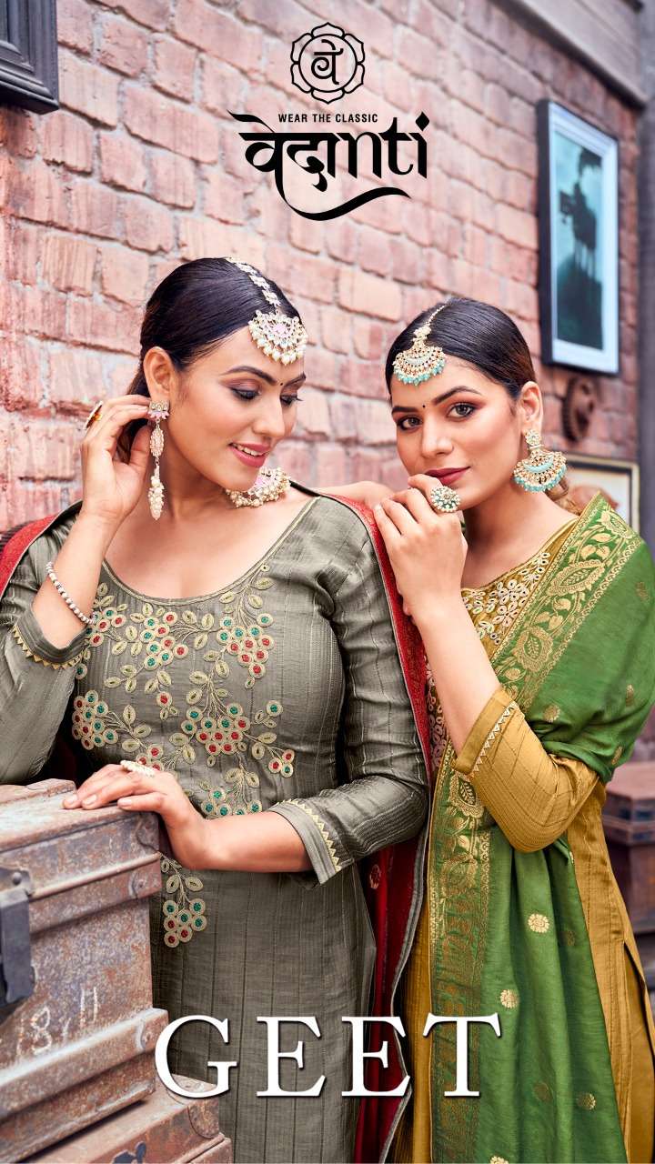 vedanti present geet muslin fancy work salwar kameez