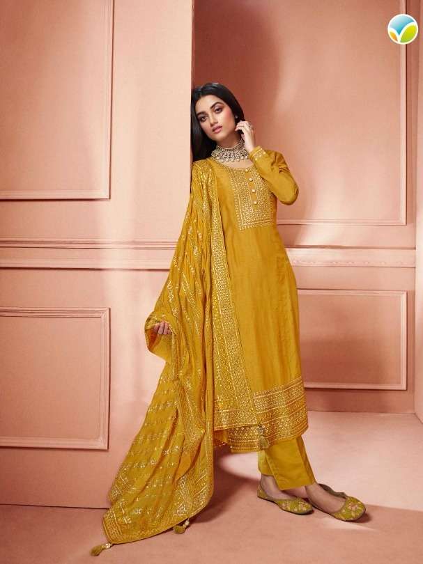 vinay safeena by kaseesh 60181-60188 series party wear dresses for women 