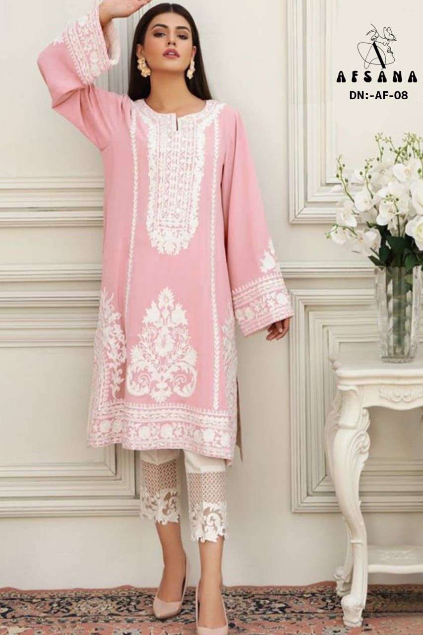 Afsana af 08 fancy georgette kurti with pant