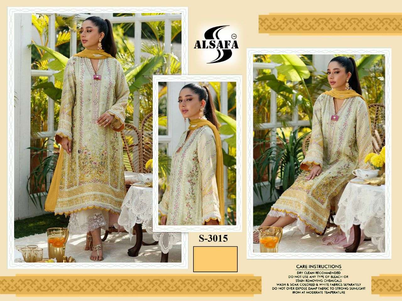 al safa present s 3015 designer muslin readymade pakistani suits