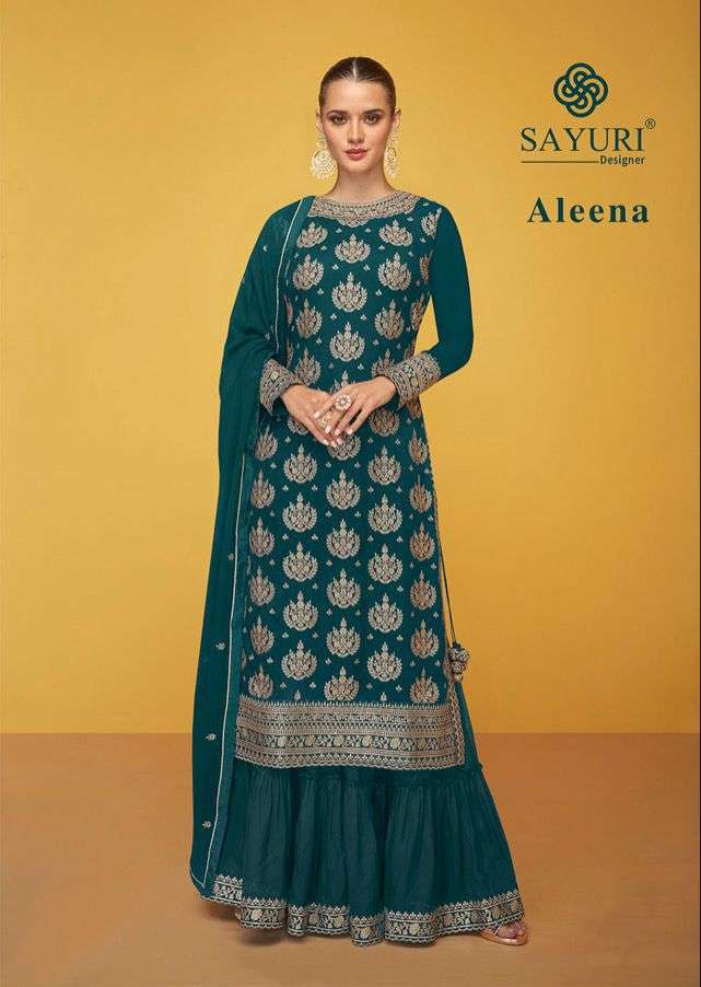 aleena by sayuri full stitch georgette top with skirt & dupatta