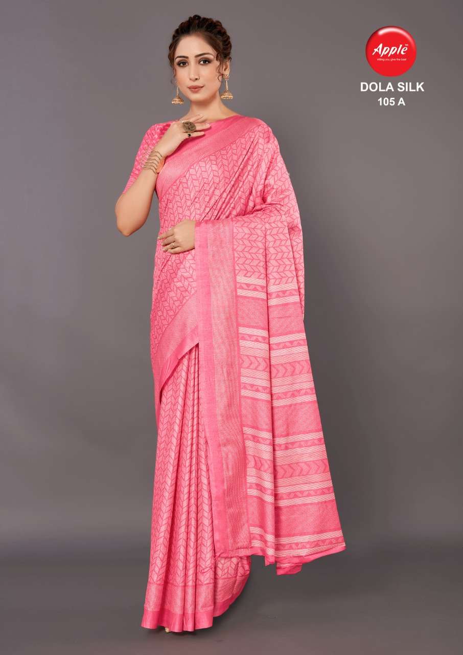Apple sarees launch dola silk 105 fancy sarees