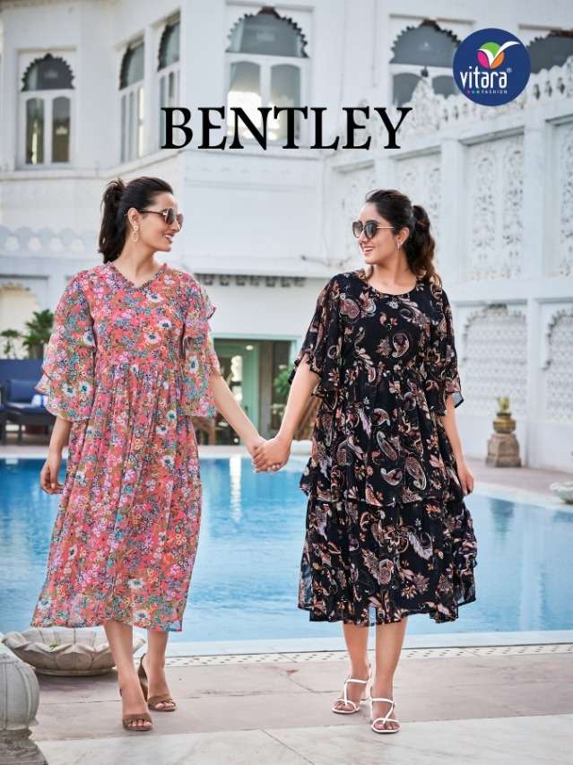 bently by vitara georgette western fancy kurtis