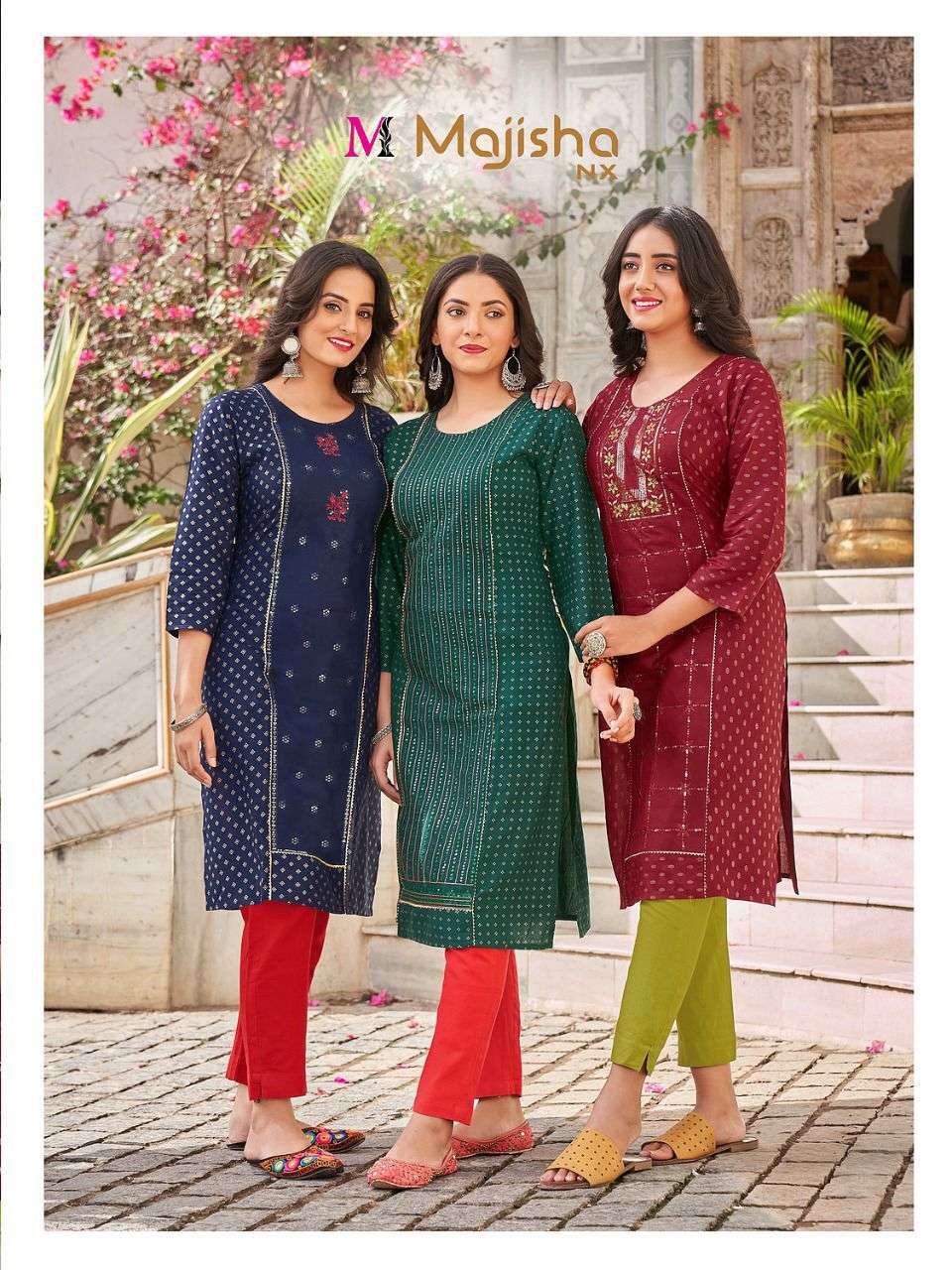 destiny vol 1 by majisha nx rayon daily wear fancy ladies kurti