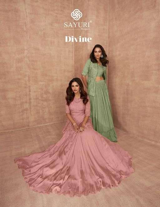 divine by sayuri exclusive party wear wedding long dresses