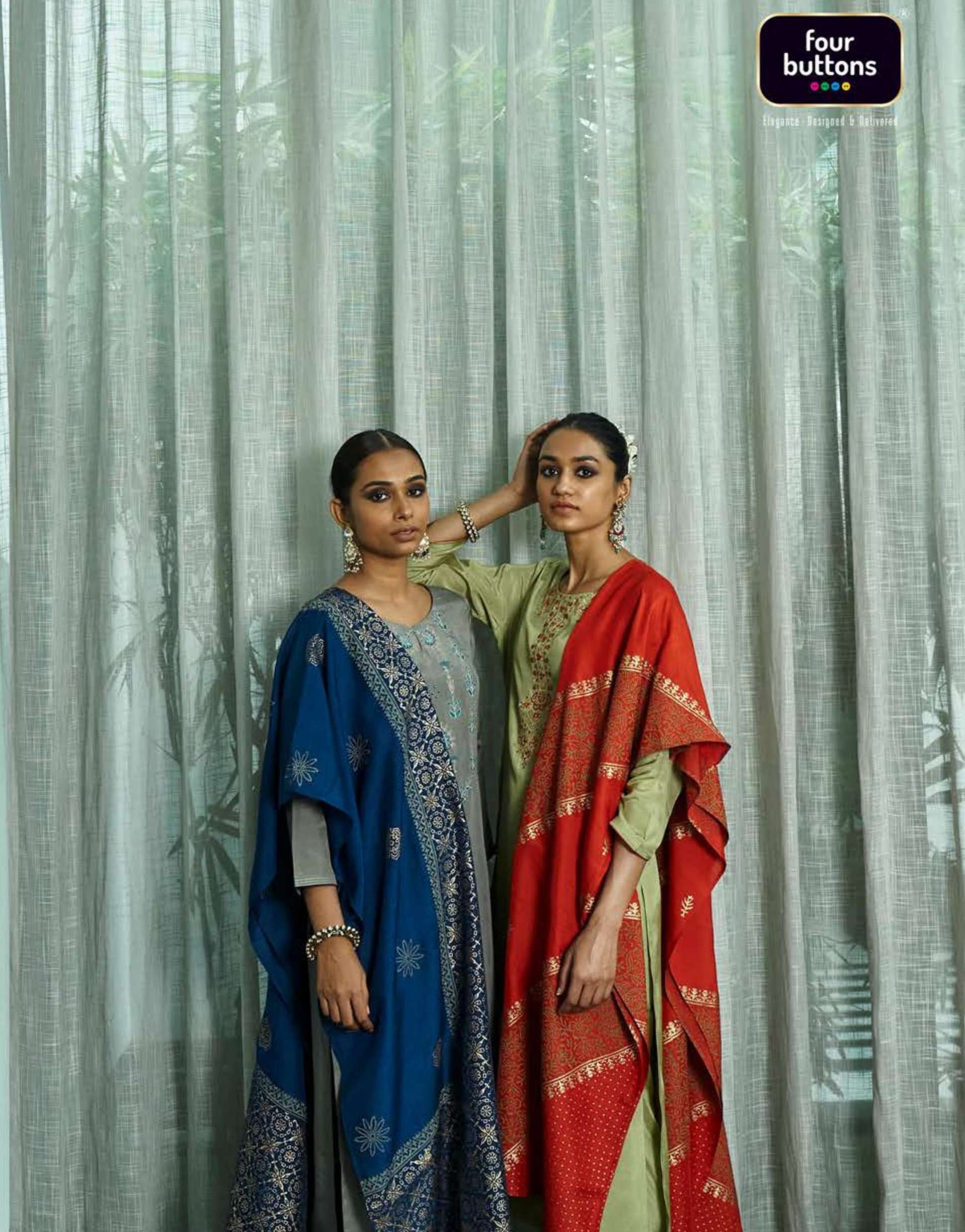 four buttons riwaaz vol 2 3pc readymade party wear suits 