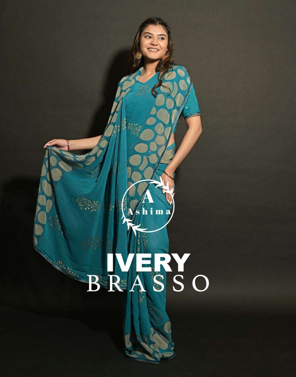 ivery brasso by ashima georgette brasso printed designer saree