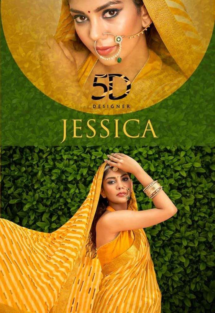 jessica by 5d designer georgette leheriya printed sarees