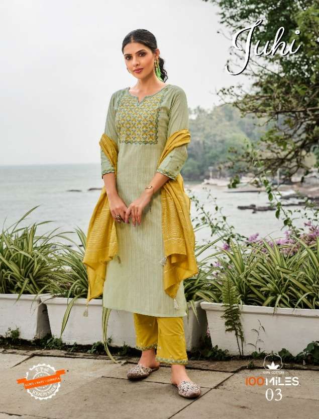 juhi by 100 miles cotton casual wear readymade salwar kameez