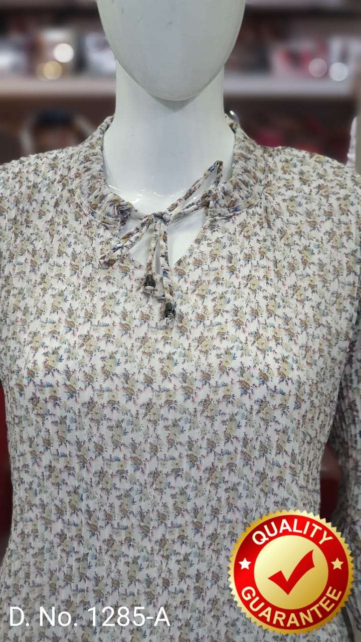 k4u 1285 design georgette western tops with stylish bell sleeve 