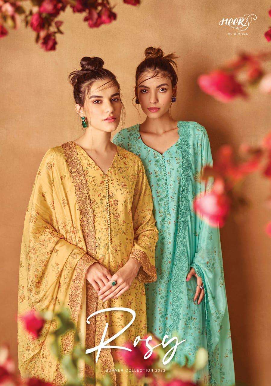 kimora rozy 8781-8788 series cotton satin ladies suits supplier 