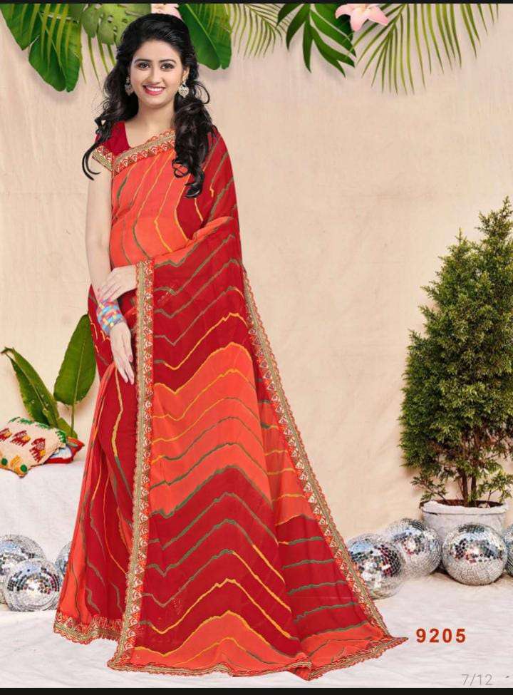 krishna creation rang birang georgette latest sarees collection