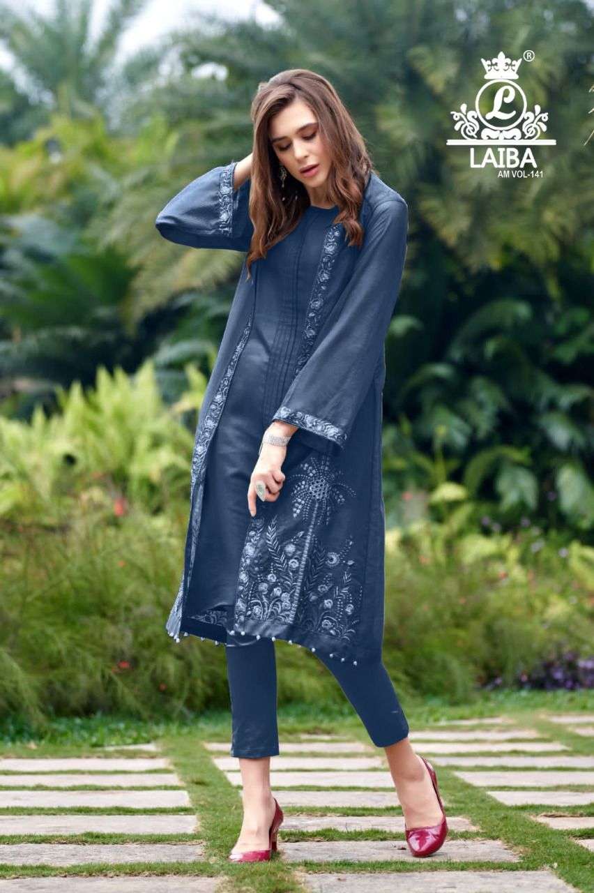 laiba am vol 141 georgette readymade jacket with cotton bottom supplier