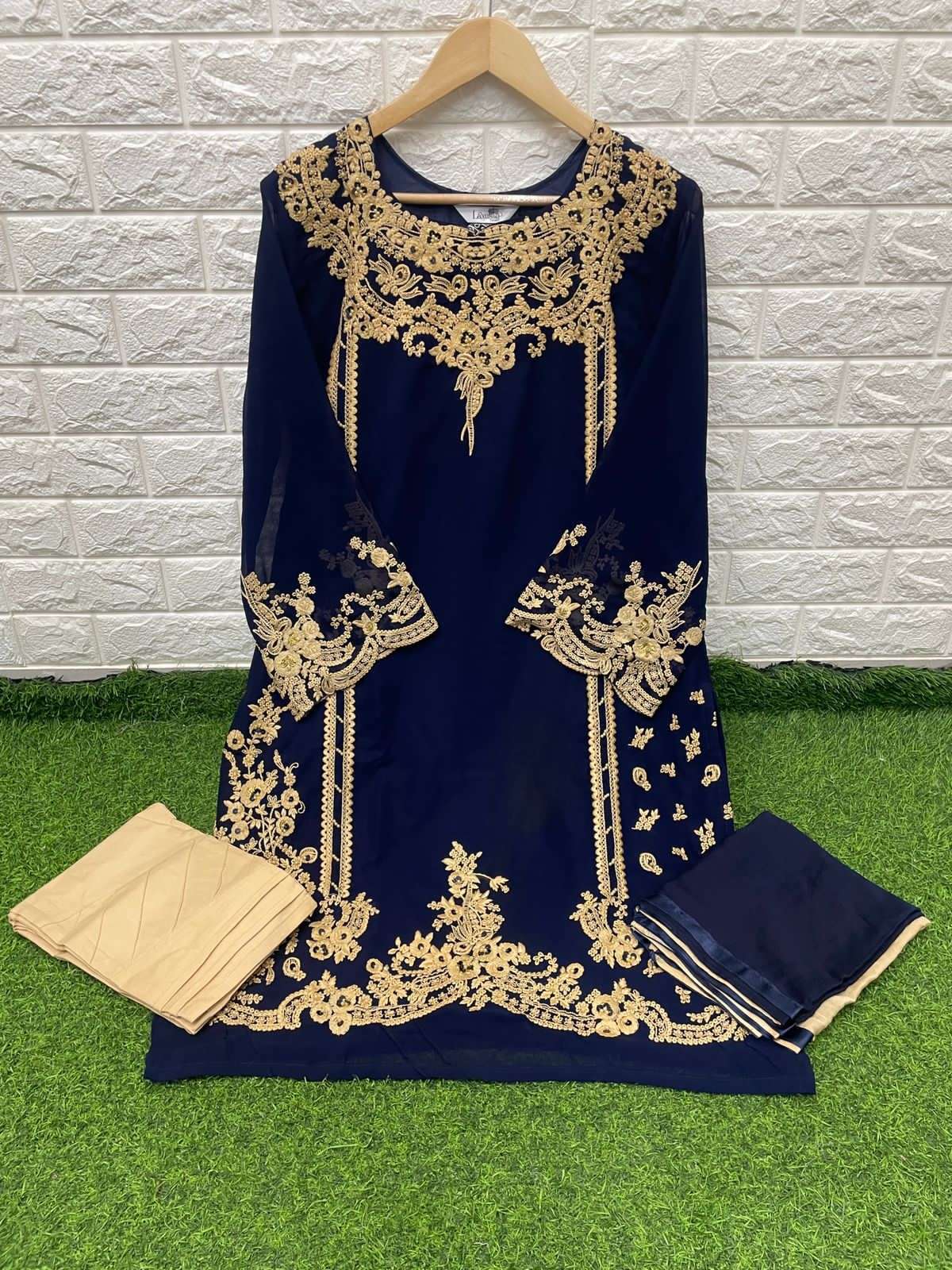 laxuria  d no 1197 embroidery pakistani kurti with bottom & dupatta collection 