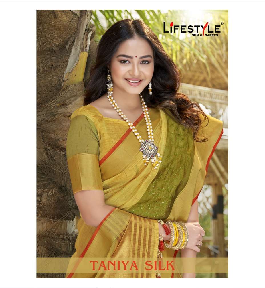 lifestyle taniya silk vol 1 organza sarees best seller in surat 