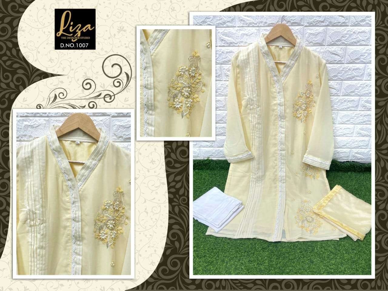 liza 1007 georgette pakistani party wear readymade suits