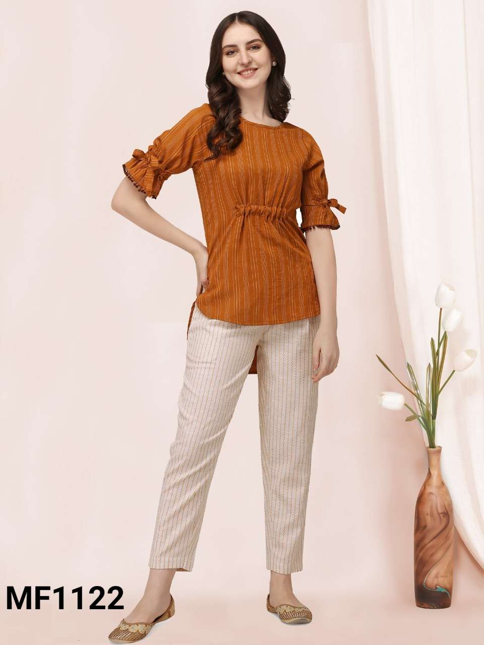 mesmora 1116-1122 series top with pant khaadi cotton 