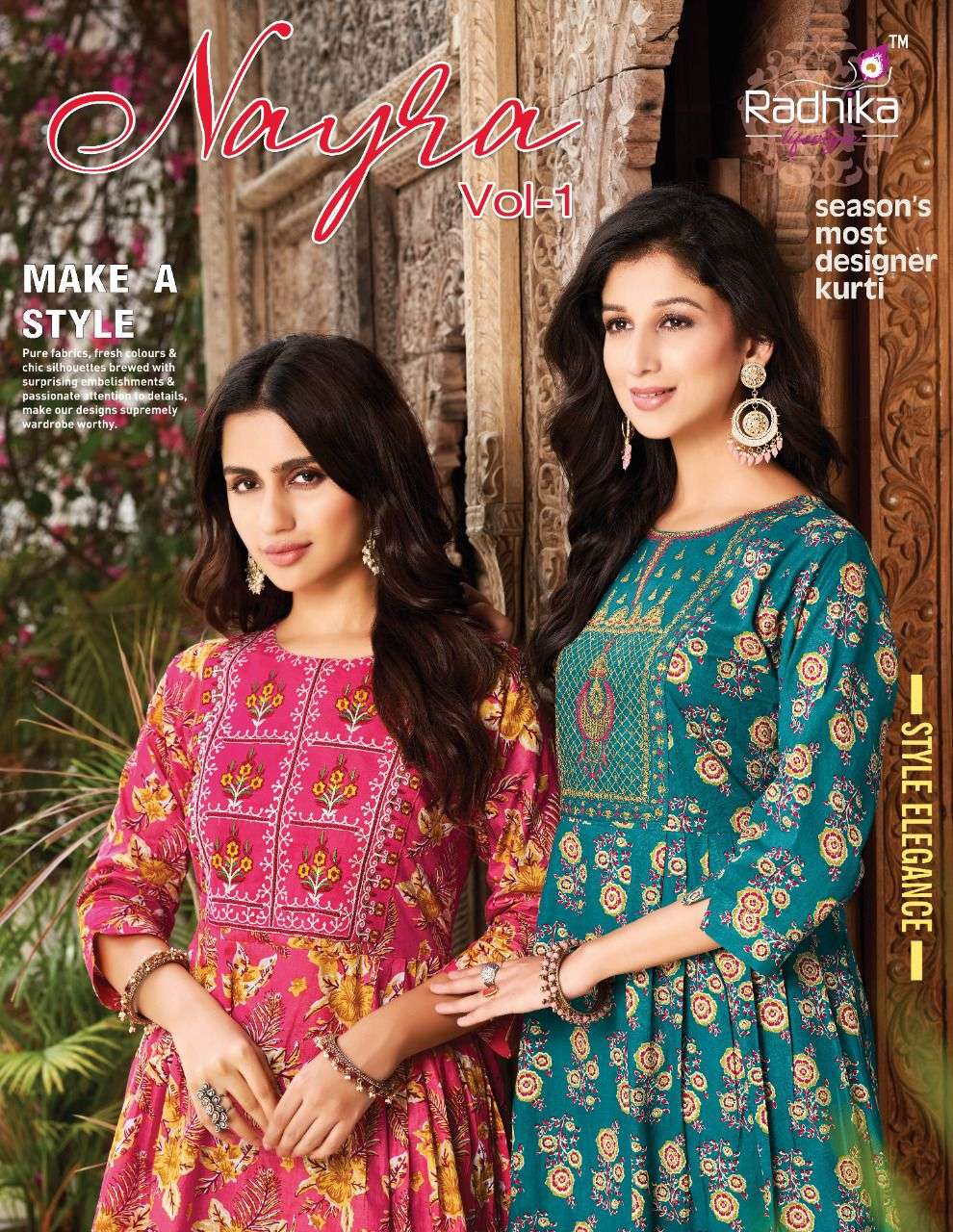 nayra vol 1 by radhika lifestyle cotton nayra cut gown collection