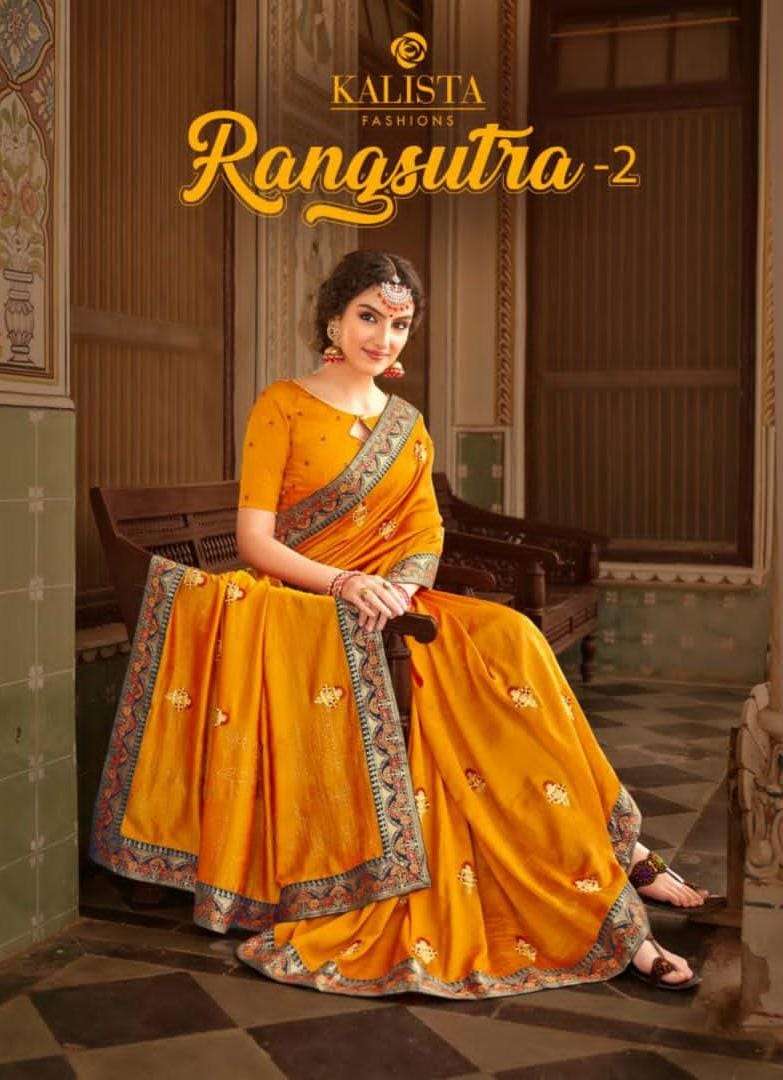 rangsutra vol 2 by kalista fancy ethnic wear saree wholesaler in surat 