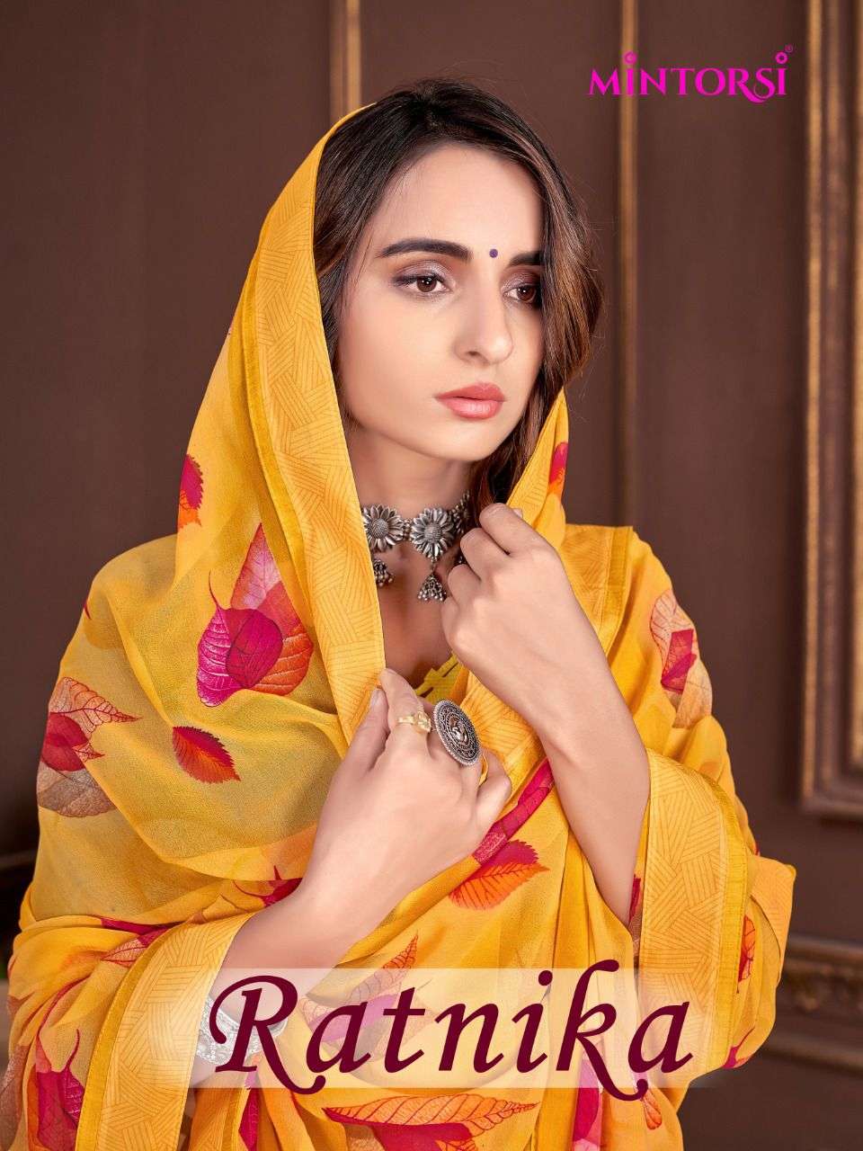 ratnika by mintorsi georgette printed saree exporter