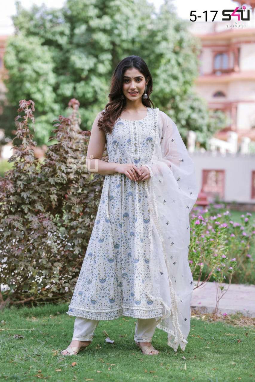 s4u pr 17 design beautiful kurti with pant and dupatta combo set 